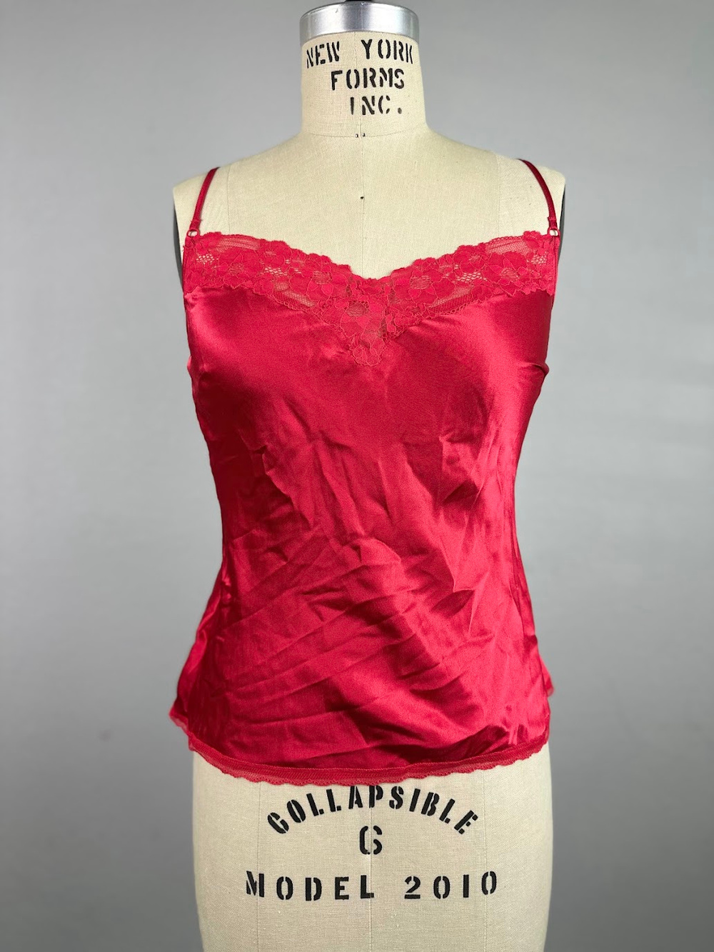 Victoria's Secret Satin Lace Camisole Top Red XS